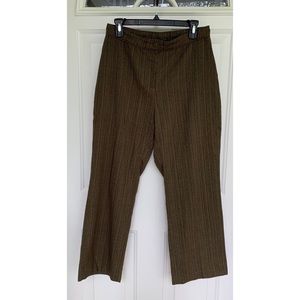 Coldwater Creek - Olive Green Striped Pants